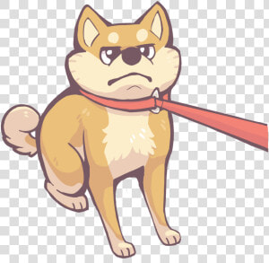 Png Shiba Dog Cartoon   Png Download   Shiba Sticker Animated Leash  Transparent Png