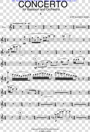 Bassoon Concerto Sheet Music   Sheet Music  HD Png Download