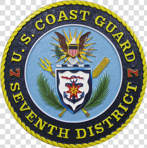 Us Coast Guard 7th District Seal Plaque   Birthday  HD Png Download