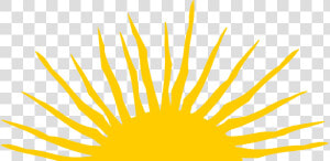 Clipart Sunshine Half   Transparent Background Half Sun Clipart  HD Png Download