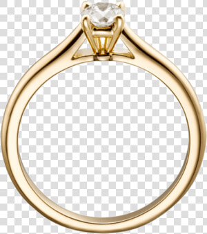 Cartier ring   Gold Transparent Engagement Ring Png  Png Download