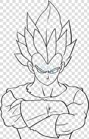 How To Draw Vegeta From Dragon Ball   Dragon Ball Z Vegeta Drawing  HD Png Download