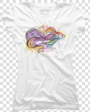 Betta Fish Juniors T Shirt   Betta Fish Watercolor  HD Png Download