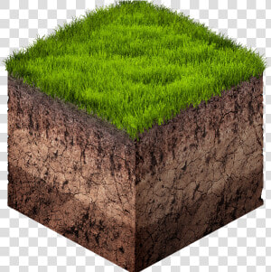 Earth Ground And Grass Cube Cross Section Isometric   Pixel Art Isometric Grass  HD Png Download