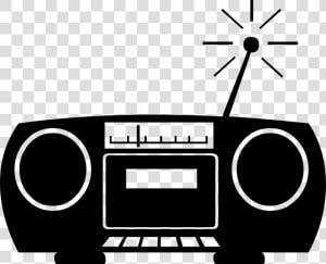 Transparent Boombox Clipart Black And White   Radio Icon Red  HD Png Download