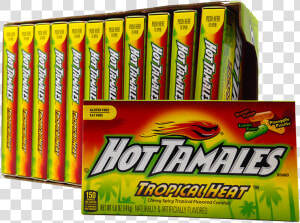 Hot Tamales Tropical Heat 5oz 141g 12 Boxes Case Singles   Games  HD Png Download