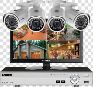 1080p Hd Complete 4 Camera Home Security System With   Home Security Camera System  HD Png Download