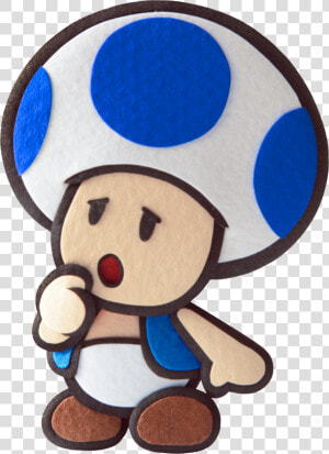 Pin By Dominick Colorato On Blue Toad   Blue Toad Paper Mario  HD Png Download