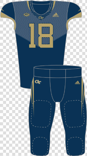 Georgia Tech 2018 Blue Uniform   Georgia Tech Blue Uniforms Png  Transparent Png