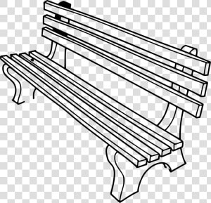 Bench Clipart Outline   Bench Clipart Black And White  HD Png Download