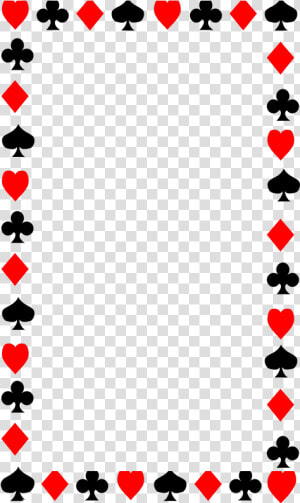 Vector Transparent Library Free Card Suits Cliparts   Playing Cards Clipart Border  HD Png Download