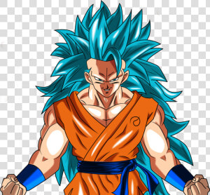 Dbz Aura Png   Goku Ssj3 God Blue  Transparent Png