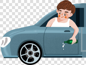 Cartoon Hand Drawn Illustration Character Png And Psd   Drunk Driver Png  Transparent Png