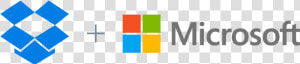 Logos Of Dropbox And Microsoft For Integration Announcement   Dropbox Microsoft  HD Png Download