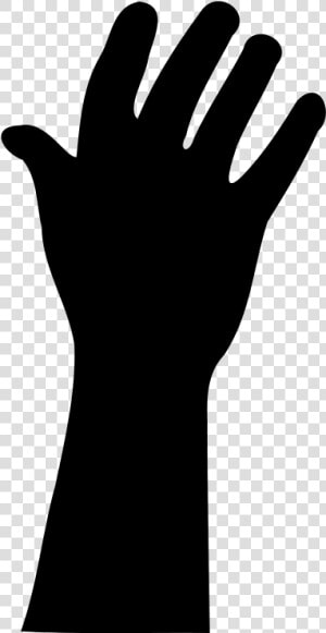 Raised Hand In Silhouette Clip Art Download   Raising Your Hand Drawing  HD Png Download