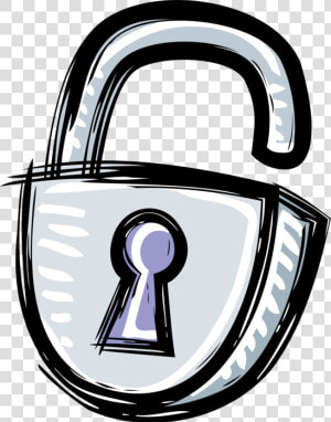 Vector Illustration Of Padlock Lock Mechanical Security   Security Clipart  HD Png Download