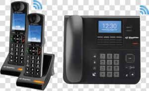 Cordless Office Phone W  3 way Conferencing  Id  amp  More   Desk Phone With Cordless Handset  HD Png Download