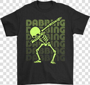 Dabbing Skeleton Yellow Green Fake Glow Effect Halloween   Halloween Skeleton  HD Png Download