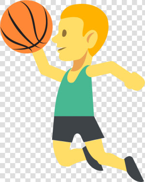 Playing Basketball Clipart   Transparent Basketball Emoji  HD Png Download