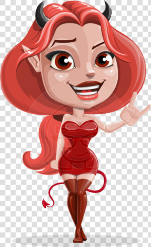 Cute Devil Girl Vector Cartoon Character Aka Sophia   Girl Devil Cartoon Png  Transparent Png