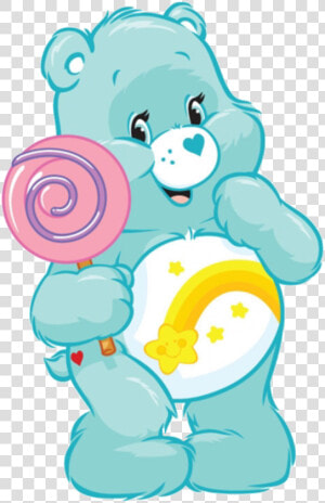 Wish Bear   Care Bear With Lollipop  HD Png Download