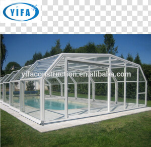 Transparent Roofing Greenhouse   Swimming Pool  HD Png Download