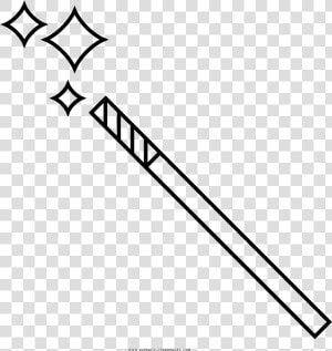 Magic Wand Coloring Page   Magician Wand Coloring Page  HD Png Download