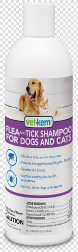 Vet kem Flea And Tick Shampoo For Dogs And Cats   Vet Kem Flea And Tick Shampoo  HD Png Download