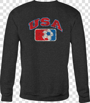 Crewneck Sweatshirt Usa Soccer Flag Shirt For Men Or   Long sleeved T shirt  HD Png Download