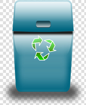 Blue Trash Can Clip Arts   Geri Dönüşüm Kutusu Resmi Çizimi  HD Png Download