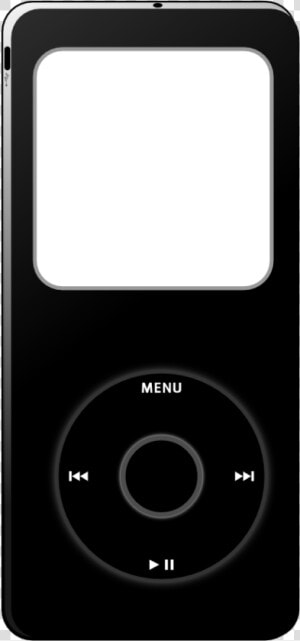 Ipod Black Black White Line A   Ipod Nano Clipart  HD Png Download