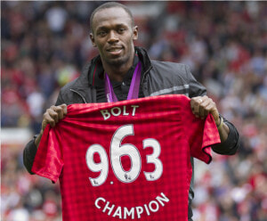 Usain Bolt Jugará Para El Manchester United   Usain Bolt Going To Play For Manchester United  HD Png Download