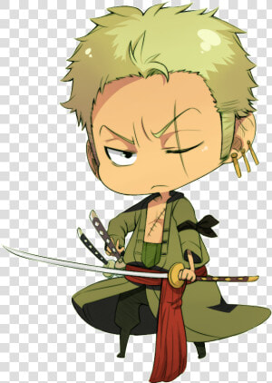 Chibiban Roronoa Zoro   Chibi Zoro One Piece  HD Png Download