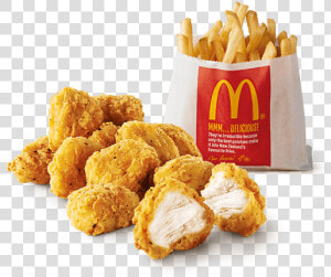 Title   Mcdonalds Chicken Nuggets And Chips  HD Png Download