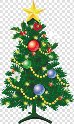 Christmas Tree Illustration   Christmas Tree Vector Png  Transparent Png