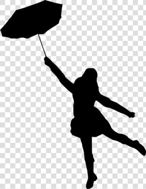 Silhouette With Umbrella At Getdrawings   Girl With Umbrella Png  Transparent Png