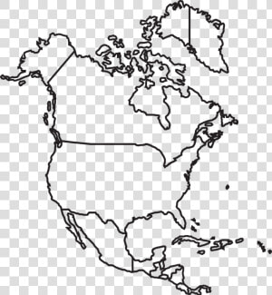 Map  North  America  Canada  Usa  Mexico  United   Map Of North America Clip Art  HD Png Download