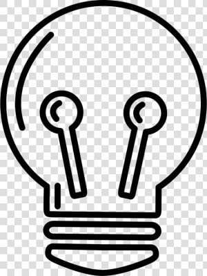 Lightbulb Outlined Illumination Tool   Incandescent Light Bulb  HD Png Download