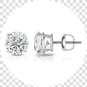 Transparent Diamond Sparkle Png   4 Prong Diamond Stud Earrings  Png Download