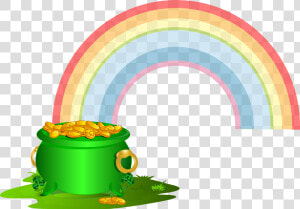 Pot Of Gold Rainbow Png   Transparent Pot Of Gold Clip Art  Png Download