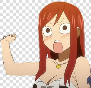  erza Scarlet  fairytail  anime  animegirl  fun   Funny Fairy Tail Faces Erza  HD Png Download