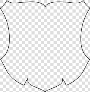 Blank Shield Template Printable Free Shield Template   Line Art  HD Png Download