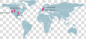 Myriad Genetics Is A Global Company   Blank Large World Map  HD Png Download