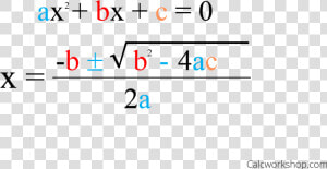 How To Solve A Polynomial Equation Using The Quadratic   Quadratic Formula  HD Png Download