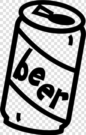 Image Download Cool Tin Can Clipart Black And   Beer Cartoon Black And White  HD Png Download