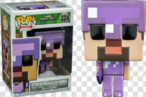 Funko Pop Steve In Enchanted Armor   Png Download   Steve Minecraft Funko Pop  Transparent Png