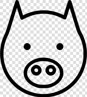 Pig Pork Animal   Drawing Animal Pig Face  HD Png Download