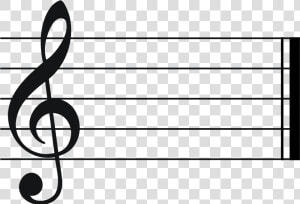 Treble Clef Staff   C Major Key Signature  HD Png Download