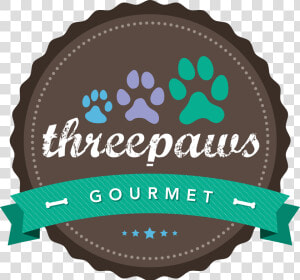 Threepaws Gourmet   Gourmet Dog Treats Logo  HD Png Download