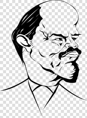 Lenin Art Black White  HD Png Download